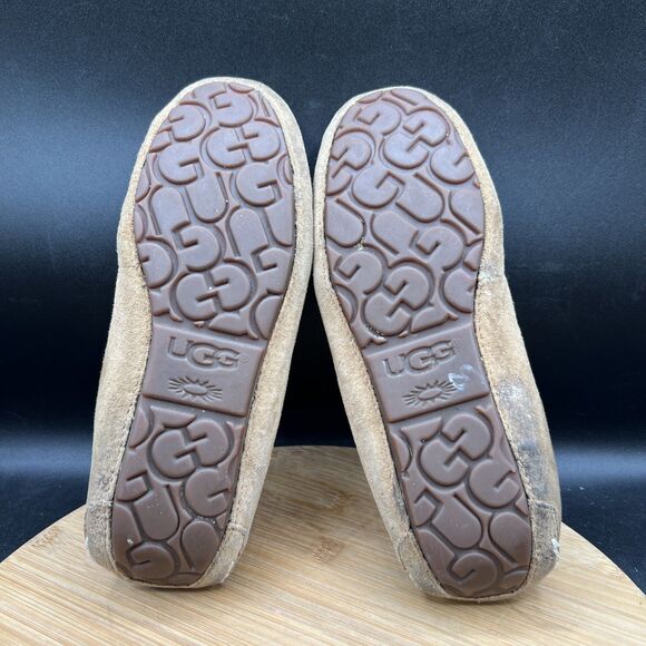 UGG Australia Women's Size 7 Ansley Tan Slippers 3312 Sherpa Lined Shoes - Picture 7 of 9